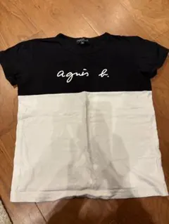 アニエスベー　バイカラー　ブラック Tシャツ XL