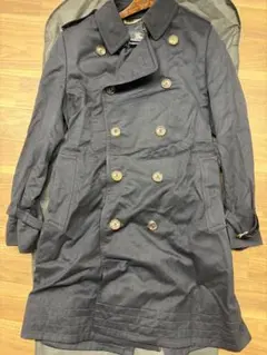 BURBERRY LONDON カシミアウールトレンチコート ネイビー 40