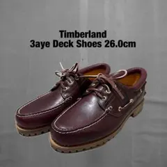 新品 ティンバーランド 3eye デッキシューズ ボルドー 26.0 モカシン