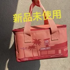 Trader Joe's 約26×16 ミニ保冷バッグ ピンク　レッド　トレジョ