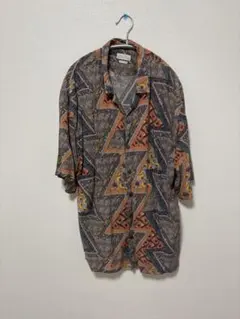 ZARA MAN 総柄 半袖シャツ リラックスフィット