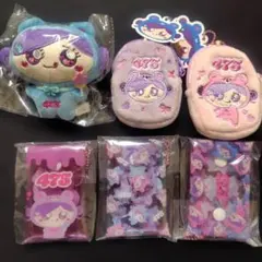 しなこちゃん　しなクマ　刺繍ポーチ　マスコットぬいぐるみ　クリアマルチケース