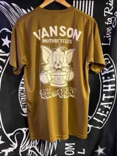 ■新品バンソンvanson✖️トムとジェリーコラボストレッチ　半袖Tシャツ　XXL