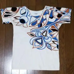 HERMES 半袖ラグラン袖 Tシャツ ボタニカル 鳥柄 サイズ34のサムネイル