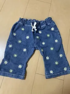 Favon デニム花柄パンツ 80サイズ バースデー