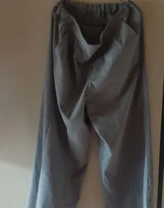 チェック柄カジュアルパンツ グレー系