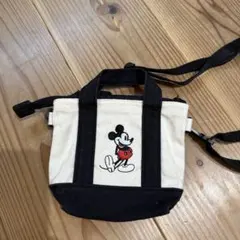 ミッキーマウス刺繍キャンバスバッグ