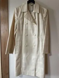 Courreges クレージュ チェック柄 スプリングコート11AR ベルト付き