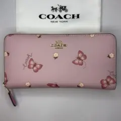 コーチ COACH 長財布 シグネチャー キャンバス リボンプリント CZ326