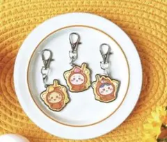 限定品 ちいかわ 小樽 ベビーカステラ メタルチャームキーホルダー3種
