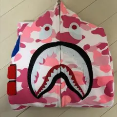 A BATHING APE ピンクカモ シャークパーカー M