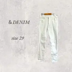 &DENIM/スキニーホワイトデニム/29/白/細身/ストレッチ/No.1681