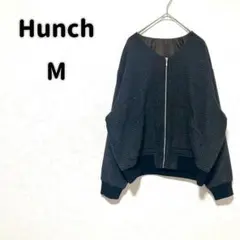 【ハンチ】千鳥格子柄 Hunch ノーカラージャケット M ブルゾン n4280