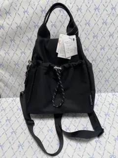 新品2way ボディバッグ リュック ナイロン レオパード ブラック