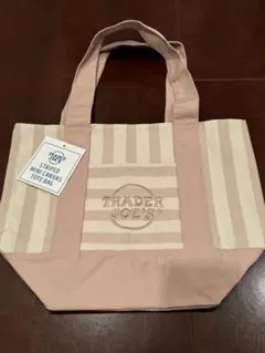 Trader Joe's Mini Canvas Tote ストライプベージュのサムネイル