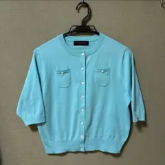【caban】半袖カーディガン ブルーのサムネイル