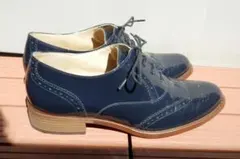 BARCLAY 24cm 日本製 本革 ウィングチップ エナメル ローファーのサムネイル
