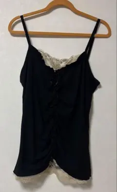 Jinnee キャミソール LL 黒 レース付き インナー