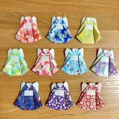 和紙 折り紙 着物 10枚 ハンドメイド お正月 成人式