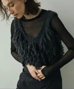 anuke/ フリンジニットビスチェ