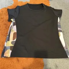 メッシュ素材 カラフルサイドデザイン Tシャツ