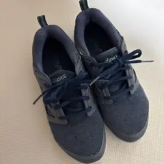 asics アシックス★紺色スニーカー★23.5