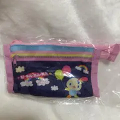 デニムペンケース風ポーチ　ウサハナ