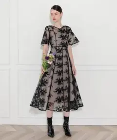 Leja 花柄バックリボンセットアップワンピースドレス