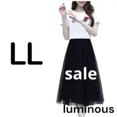 ⑲ 大きいサイズ ワンピース チュニック LL レディース セットアップ