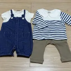 petit main　カバーオール　Tシャツ　ズボン　ボーダー　50〜70