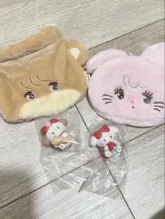 mikko フェイス巾着 フェイスポーチ フィギュア 4点 まとめ売り