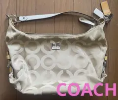 美品 COACH コーチ 2way ショルダーバッグ パンチング 白 16908 - メルカリ