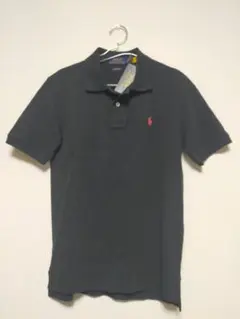 新品タグ付【ラルフローレン】半袖ポロシャツ XL 黒 カスタムスリム