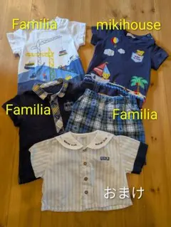 Familia・mikihouse Tシャツセット 80、90cm、夏服男の子