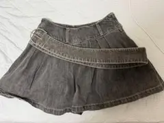 Heather デニムミニスカート　ベルト付き
