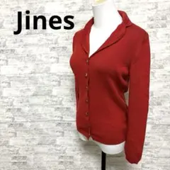[Jines ジェニス] カーディガン レッド ショールカラーのサムネイル