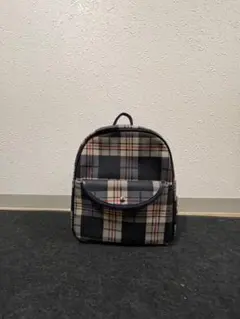 チェック柄リュック ネイビー系