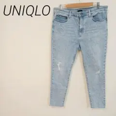 UNIQLO ダメージ加工ジーンズ 36インチ 91.5cm デニム☆3522のサムネイル