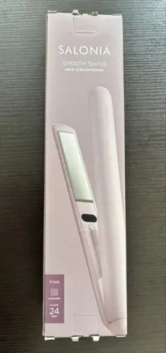 サロニア スムースシャイン ストレートヘアアイロン　ピンク
