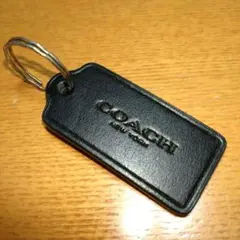 ◆COACH◆レザー チャーム ◆バッグチャーム◆レザーキーホルダー◆ブラック