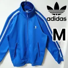 80s 銀タグ 】 アディダス トラックジャケット ファイヤーバード 紺 M