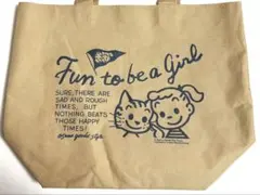 【未使用に近い】◼︎Fun to be a Girl◼︎キャンパス★トートバッグ★