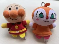 アンパンマン　ドキンちゃん　ふわふわ指人形　キーホルダー