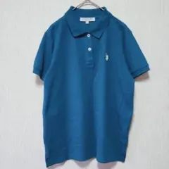 【U.S. POLO ASSN】（M）半袖鹿の子ポロシャツ/スポーツシーン/快適のサムネイル