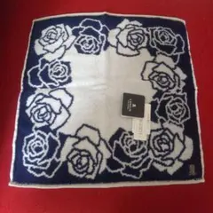 LANVIN バラ柄タオルハンカチ