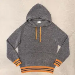 【美品】 ガリア ニット プロジェクト ニットパーカー ウール グレー 48