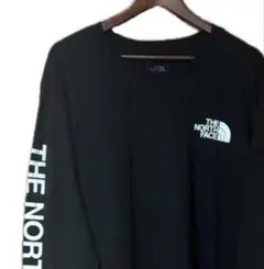THE NORTH FACE ロンT 袖ロゴ XXL ブラック