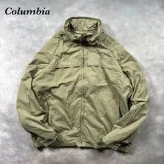 Columbia古着 90s ナイロンジャケット　カーキ　短丈 S27