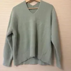 ミントグリーン Vネックニットのサムネイル