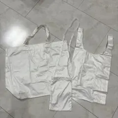 白 エコバッグ 大サイズハンドメイド